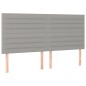 vidaXL Cabecero con luces LED tela gris claro 160x5x118/128 cm