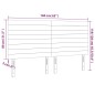 vidaXL Cabecero con luces LED tela gris claro 160x5x118/128 cm
