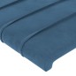 vidaXL Cabecero con luces LED terciopelo azul oscuro 80x5x118/128 cm vidaXL Cabecero con luces LED terciopelo azul oscuro 80x5x118/128 cm
