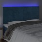 vidaXL Cabecero con luces LED terciopelo azul oscuro 160x5x118/128 cm vidaXL Cabecero con luces LED terciopelo azul oscuro 160x5x118/128 cm