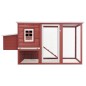 vidaXL Gallinero con 1 jaula para huevos madera rojo vidaXL Gallinero con 1 jaula para huevos madera rojo