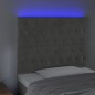 vidaXL Cabecero con luces LED terciopelo gris claro 100x7x118/128 cm vidaXL Cabecero con luces LED terciopelo gris claro 100x7x118/128 cm