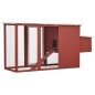 vidaXL Gallinero con 1 jaula para huevos madera rojo vidaXL Gallinero con 1 jaula para huevos madera rojo