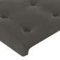 vidaXL Cabecero con luces LED terciopelo gris oscuro 80x5x118/128 cm vidaXL Cabecero con luces LED terciopelo gris oscuro 80x5x118/128 cm