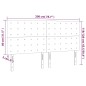vidaXL Cabecero con luces LED terciopelo gris claro 200x5x118/128 cm vidaXL Cabecero con luces LED terciopelo gris claro 200x5x118/128 cm