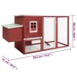 vidaXL Gallinero con 1 jaula para huevos madera rojo vidaXL Gallinero con 1 jaula para huevos madera rojo