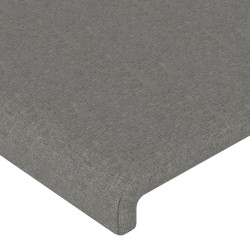 vidaXL Cabecero con luces LED de tela gris oscuro 93x16x78/88 cm