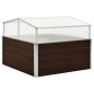 vidaXL Invernadero de acero galvanizado marrón 100x100x85 cm vidaXL Invernadero de acero galvanizado marrón 100x100x85 cm
