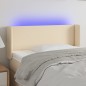 vidaXL Cabecero con LED de tela crema 103x16x78/88 cm vidaXL Cabecero con LED de tela crema 103x16x78/88 cm
