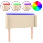 vidaXL Cabecero con LED de tela crema 103x16x78/88 cm vidaXL Cabecero con LED de tela crema 103x16x78/88 cm