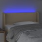 vidaXL Cabecero con LED de tela crema 103x16x78/88 cm vidaXL Cabecero con LED de tela crema 103x16x78/88 cm
