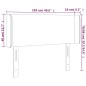 vidaXL Cabecero con LED de tela crema 103x16x78/88 cm vidaXL Cabecero con LED de tela crema 103x16x78/88 cm