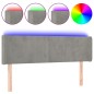 vidaXL Cabecero con LED de terciopelo gris claro 147x16x78/88 cm vidaXL Cabecero con LED de terciopelo gris claro 147x16x78/88 cm