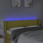 vidaXL Cabecero con LED de tela verde 147x16x78/88 cm vidaXL Cabecero con LED de tela verde 147x16x78/88 cm