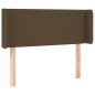 vidaXL Cabecero con LED de tela marrón oscuro 83x16x78/88 cm