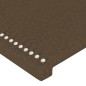 vidaXL Cabecero con LED de tela marrón oscuro 83x16x78/88 cm