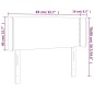 vidaXL Cabecero con LED de tela marrón oscuro 83x16x78/88 cm