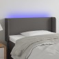 vidaXL Cabecero con LED cuero sintético gris 103x16x78/88 cm vidaXL Cabecero con LED cuero sintético gris 103x16x78/88 cm