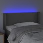 vidaXL Cabecero con LED cuero sintético gris 103x16x78/88 cm vidaXL Cabecero con LED cuero sintético gris 103x16x78/88 cm