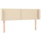 vidaXL Cabecero con LED de tela crema 147x16x78/88 cm