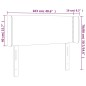 vidaXL Cabecero con LED de tela gris taupe 103x16x78/88 cm