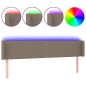 vidaXL Cabecero con LED de tela gris taupe 203x16x78/88 cm vidaXL Cabecero con LED de tela gris taupe 203x16x78/88 cm