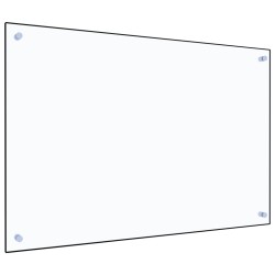 vidaXL Protector contra salpicaduras cocina vidrio templado 90x60 cm