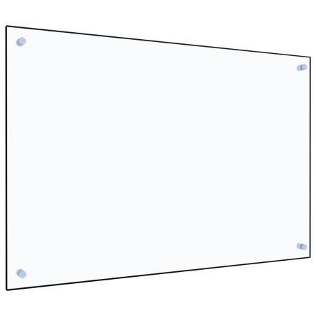 vidaXL Protector contra salpicaduras cocina vidrio templado 90x60 cm