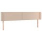 vidaXL Cabecero con LED cuero sintético capuchino 163x16x78/88 cm