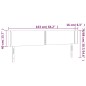 vidaXL Cabecero con LED cuero sintético capuchino 163x16x78/88 cm