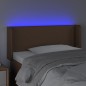 vidaXL Cabecero con LED cuero sintético marrón 103x16x78/88 cm vidaXL Cabecero con LED cuero sintético marrón 103x16x78/88 cm