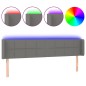 vidaXL Cabecero con LED de tela gris oscuro 183x16x78/88 cm vidaXL Cabecero con LED de tela gris oscuro 183x16x78/88 cm
