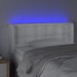 vidaXL Cabecero con LED cuero sintético blanco 83x16x78/88 cm vidaXL Cabecero con LED cuero sintético blanco 83x16x78/88 cm