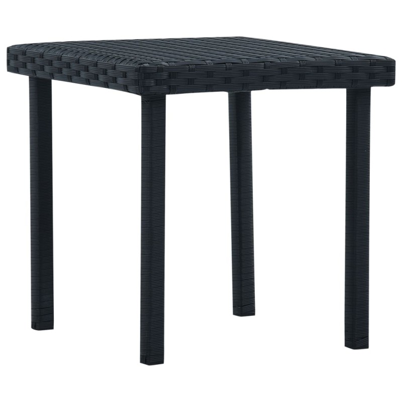 vidaXL Mesita de centro de jardín ratán sintético negro 40x40x40 cm vidaXL Mesita de centro de jardín ratán sintético negro 40x40x40 cm