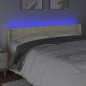 vidaXL Cabecero con LED cuero sintético crema 183x16x78/88 cm vidaXL Cabecero con LED cuero sintético crema 183x16x78/88 cm