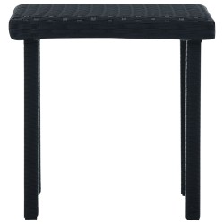 vidaXL Mesita de centro de jardín ratán sintético negro 40x40x40 cm