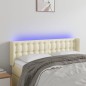vidaXL Cabecero con LED cuero sintético crema 147x16x78/88 cm vidaXL Cabecero con LED cuero sintético crema 147x16x78/88 cm