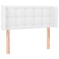 vidaXL Cabecero con LED cuero sintético blanco 103x16x78/88 cm