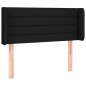 vidaXL Cabecero con LED de tela negro 103x16x78/88 cm