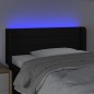 vidaXL Cabecero con LED de tela negro 103x16x78/88 cm
