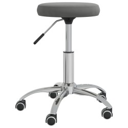 vidaXL Taburete de masaje terciopelo gris oscuro