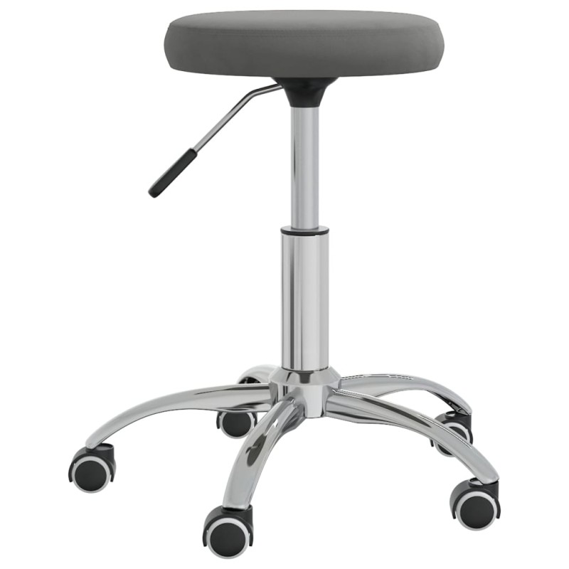 vidaXL Taburete de masaje terciopelo gris oscuro vidaXL Taburete de masaje terciopelo gris oscuro