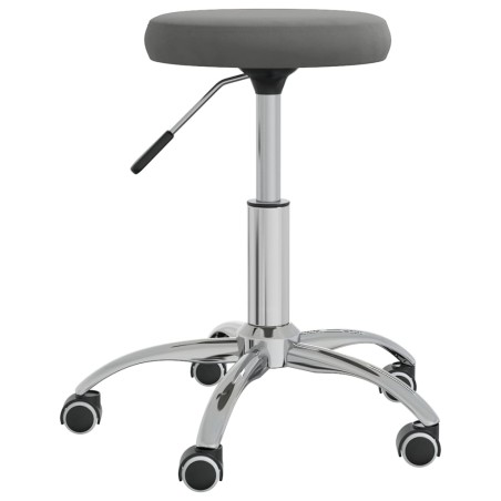 vidaXL Taburete de masaje terciopelo gris oscuro