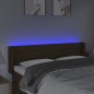 vidaXL Cabecero con LED de tela marrón oscuro 147x16x78/88 cm vidaXL Cabecero con LED de tela marrón oscuro 147x16x78/88 cm