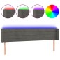 vidaXL Cabecero con LED de terciopelo gris oscuro 163x16x78/88 cm vidaXL Cabecero con LED de terciopelo gris oscuro 163x16x78/88 cm