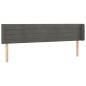 vidaXL Cabecero con LED de terciopelo gris oscuro 163x16x78/88 cm vidaXL Cabecero con LED de terciopelo gris oscuro 163x16x78/88 cm