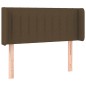 vidaXL Cabecero con LED de tela marrón oscuro 93x16x78/88 cm