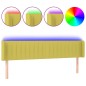 vidaXL Cabecero con LED de tela verde 203x16x78/88 cm vidaXL Cabecero con LED de tela verde 203x16x78/88 cm