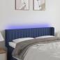vidaXL Cabecero con LED de tela azul 147x16x78/88 cm