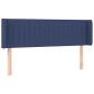 vidaXL Cabecero con LED de tela azul 147x16x78/88 cm